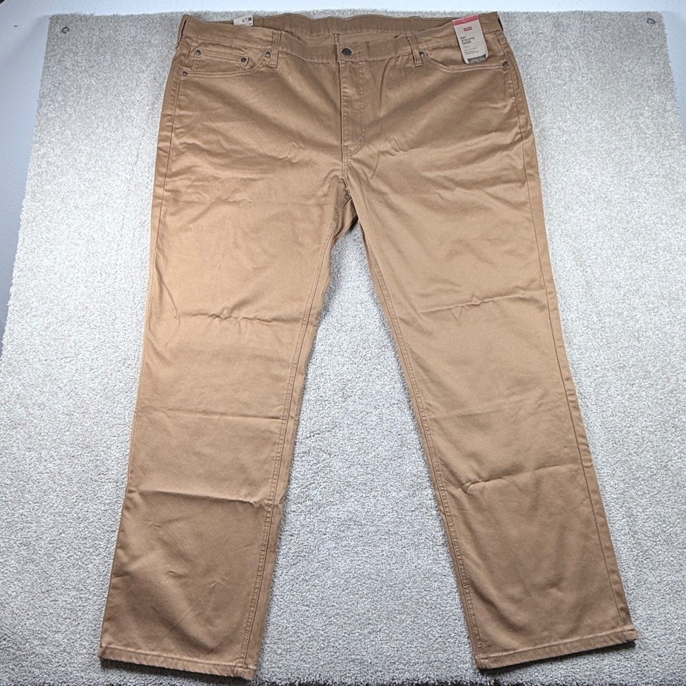 Levi's 541 Athletic Taper Pants Mens 50x34 Brown New Stretch Twill Chinos